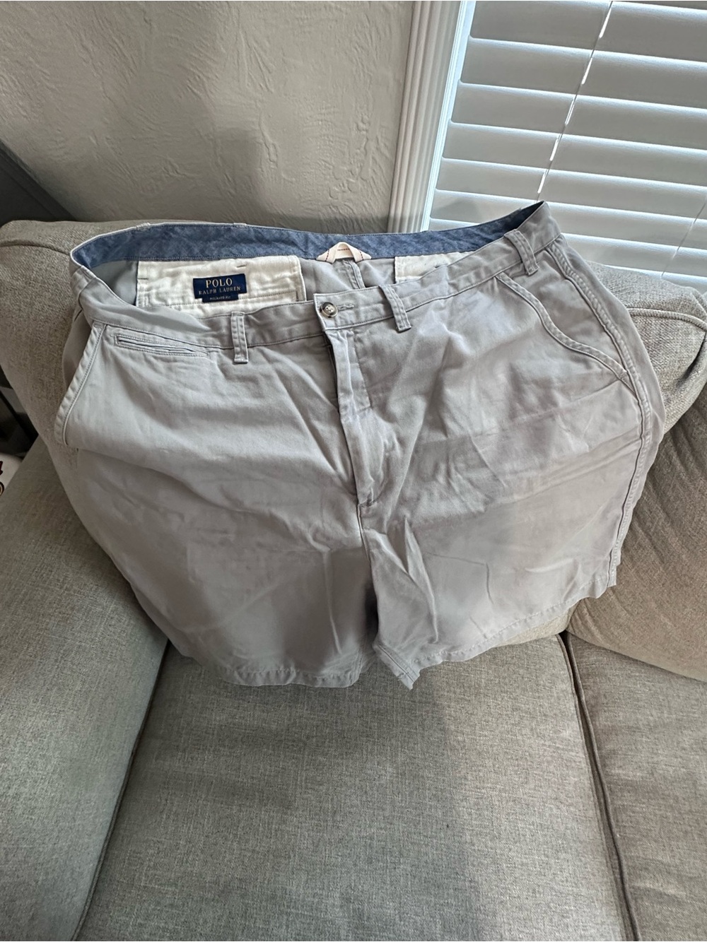 Ralph Lauren Light Gray Flat-Front Men's Shorts